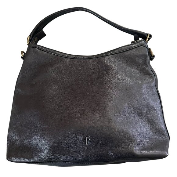 Frye Bag Lily Leather Hobo Bag Black Classic Chic Western Boho Crossbody Slouchy - Picture 2 of 14